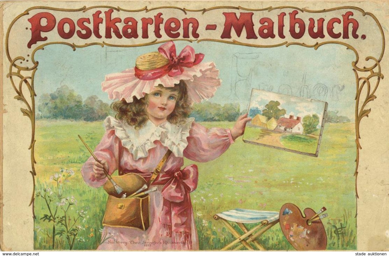 AK-Geschichte Postkarten Malbuch Verlag Theo Stroefer's Kunstverlag II (fleckig Einrisse) - Geschichte