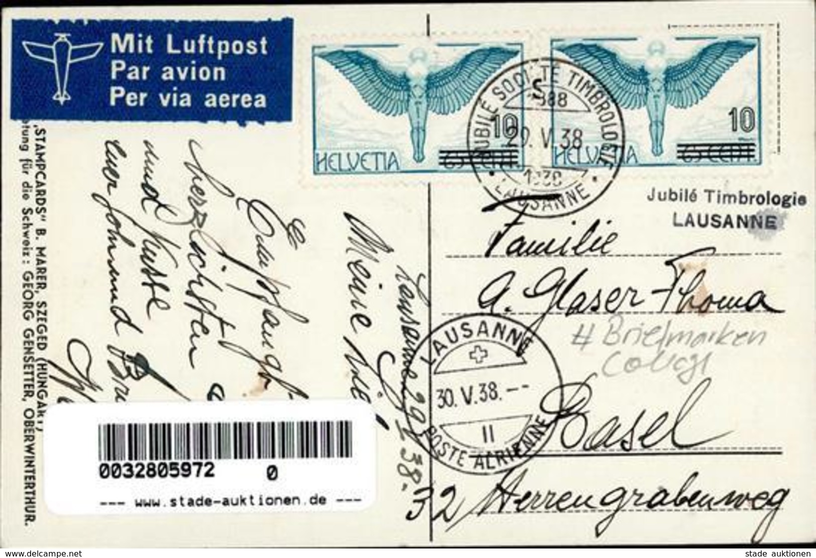 Briefmarken Collage Jubile Timbrologie Luftpost I-II - Non Classés