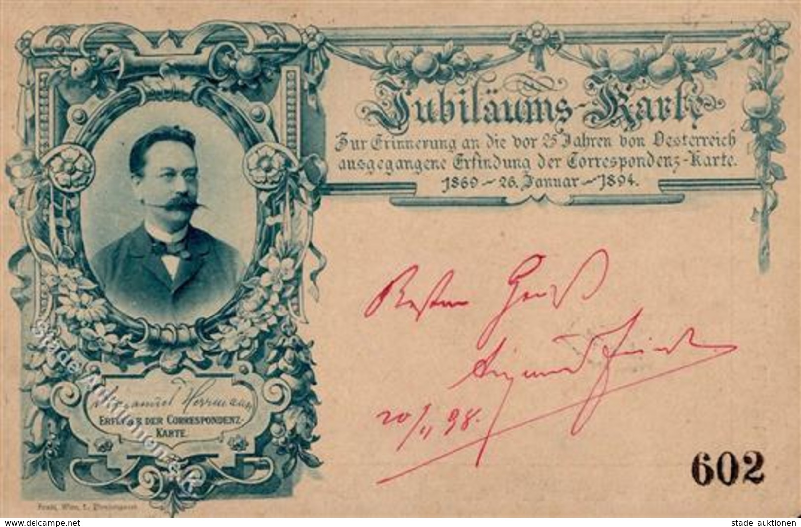Vorläufer AK-Geschichte Emanuel Herrmann 1893 I-II - Ohne Zuordnung