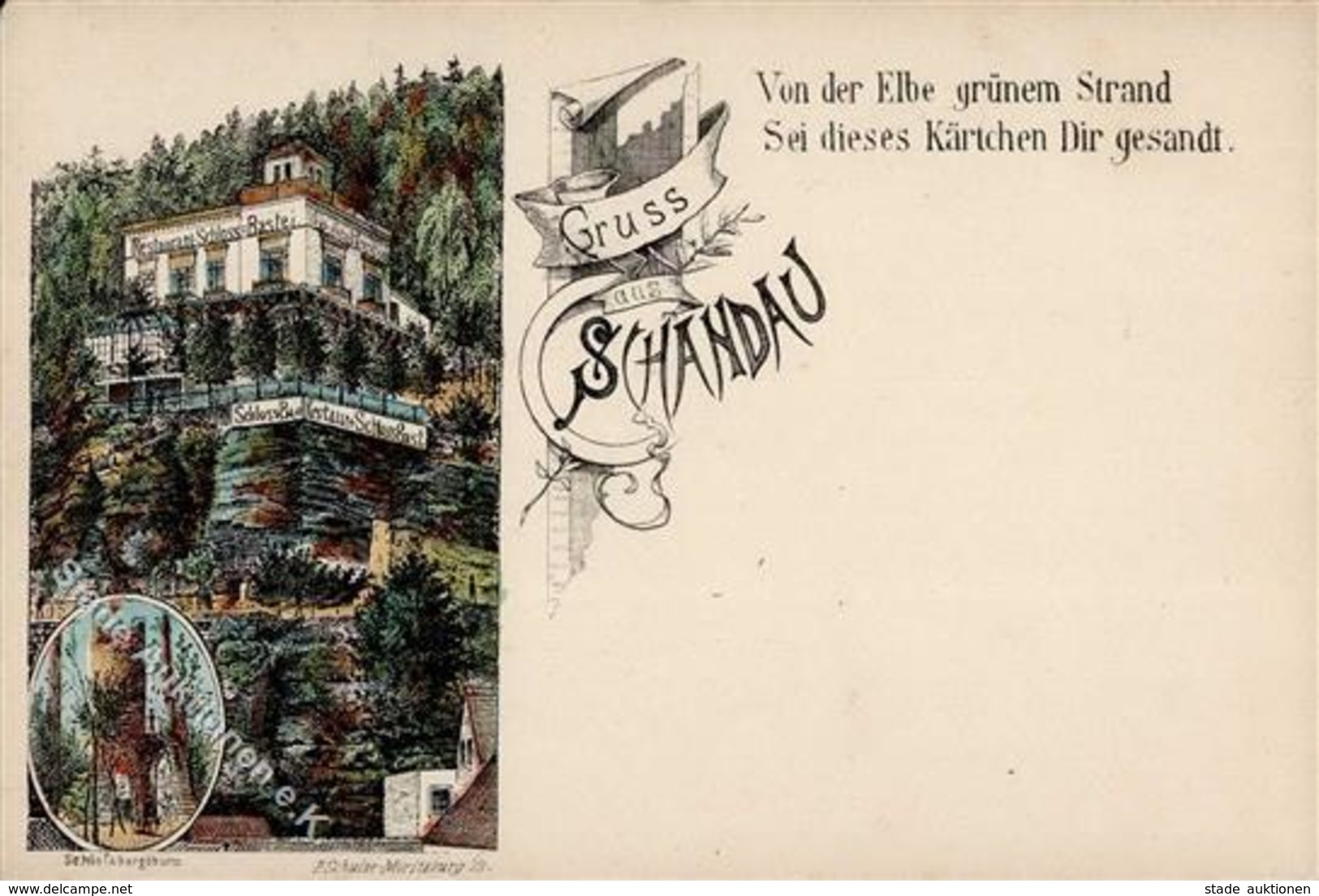 Vorläufer Bad Schandau (O8320) Gasthaus Schloss Bastei I-II - Ohne Zuordnung