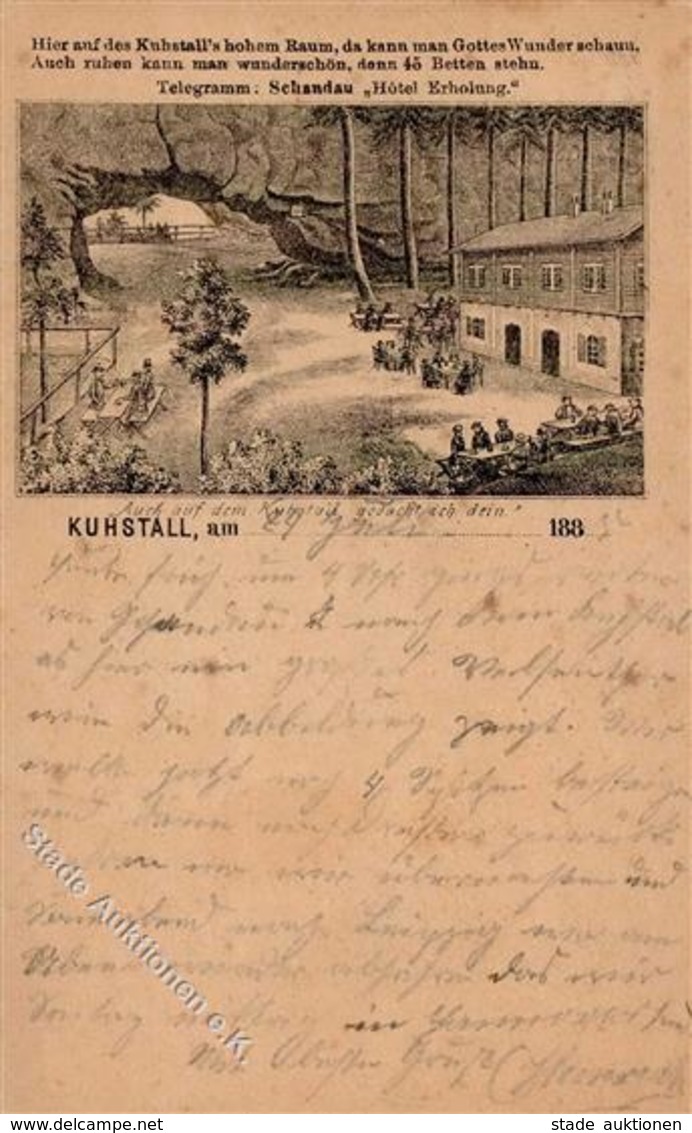 Vorläufer Bad Schandau (O8320) Kuhstall 1883 I-II - Non Classés