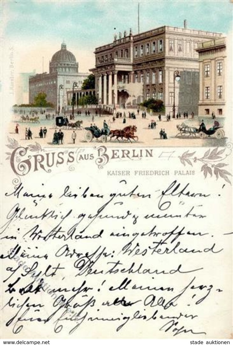 Vorläufer Berlin (1000) Kaiser Friedrich Palais 1895 I-II - Non Classificati