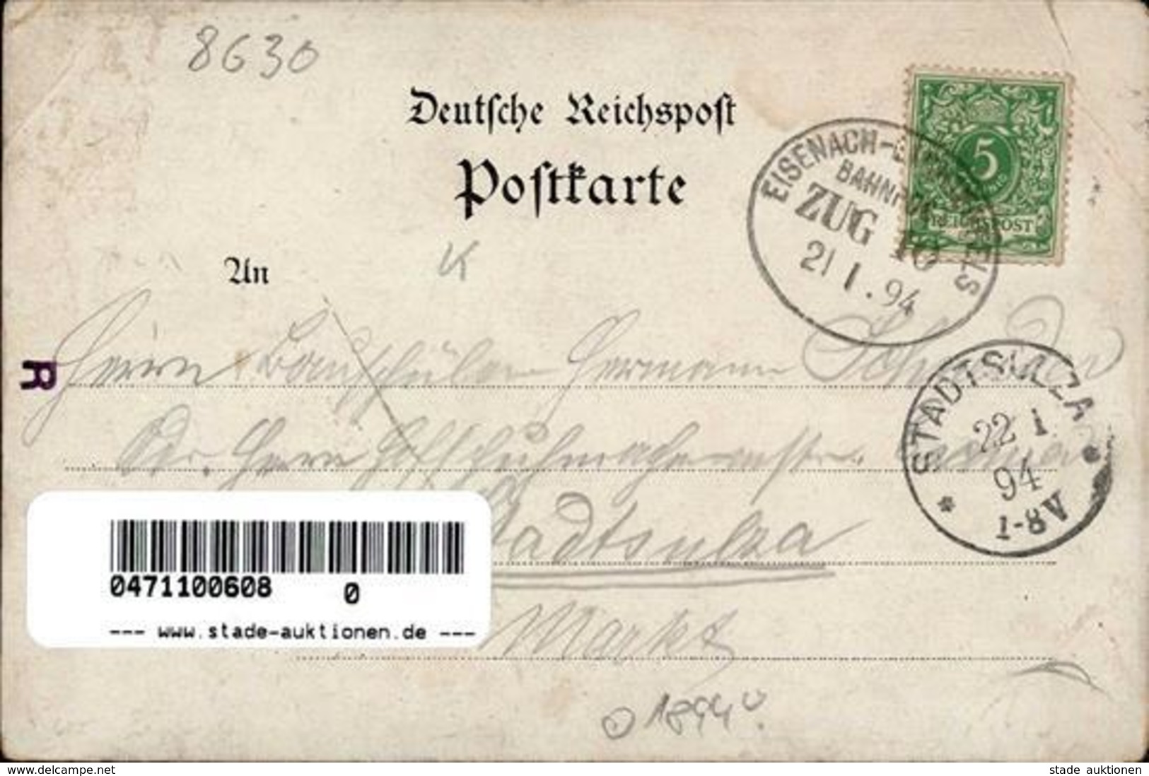 Vorläufer Coburg (8630) 1894 II (Eckbug, Stauchung) - Unclassified