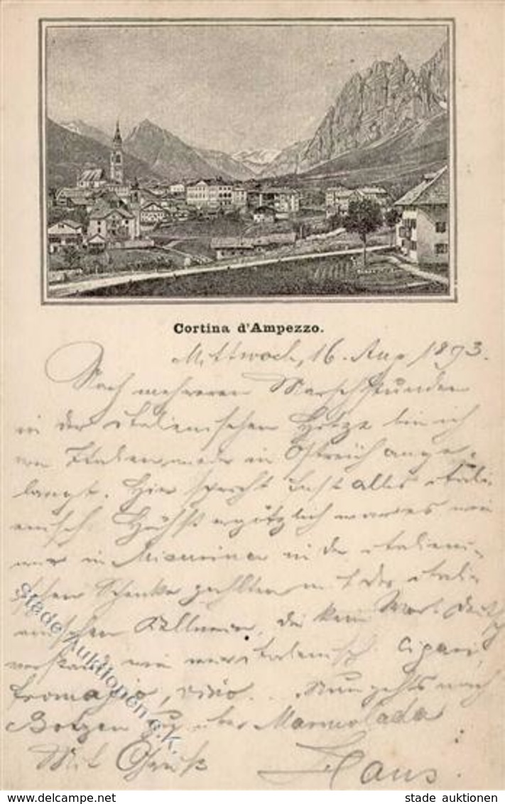 Vorläufer Cortina D'Ampezzo 1893 I-II - Ohne Zuordnung