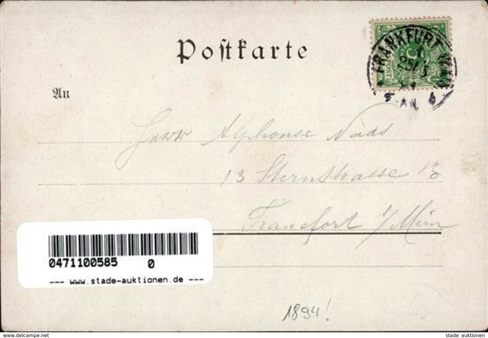 Vorläufer Frankfurt (6000) 1894 II - Ohne Zuordnung