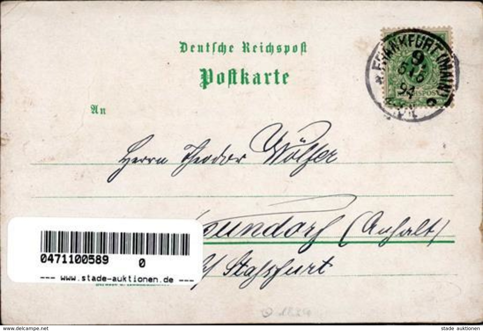 Vorläufer Frankfurt (6000) 1894 II (Eckbug) - Ohne Zuordnung