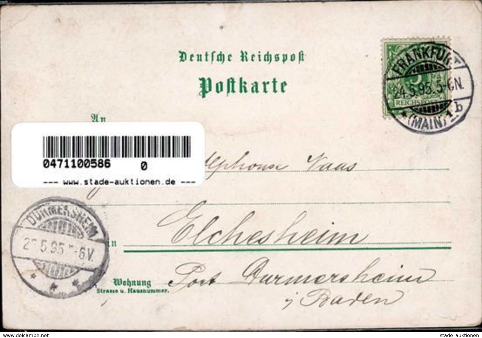 Vorläufer Frankfurt (6000) 1895 II (Eckbug, Abgestoßen) - Ohne Zuordnung