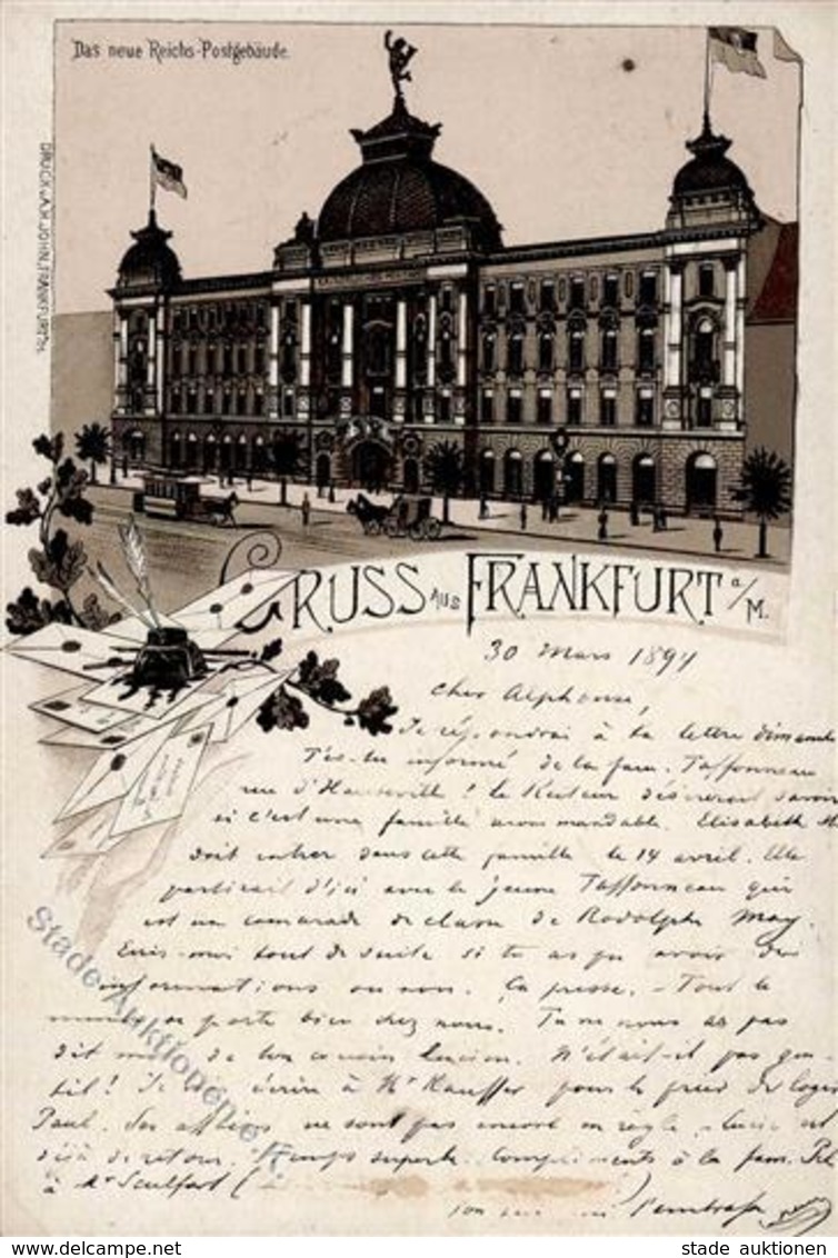 Vorläufer Frankfurt (6000) Reichs Postgebäude 1894 I-II (Abschürfung) - Zonder Classificatie