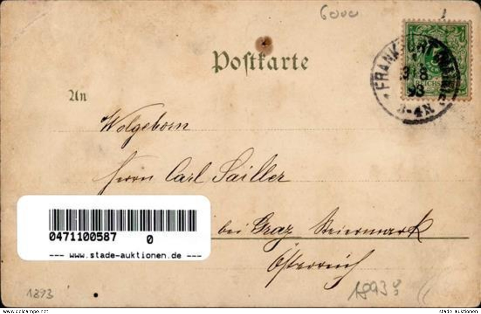 Vorläufer Frankfurt 1893 II (Eckbug, Fleckig) - Unclassified