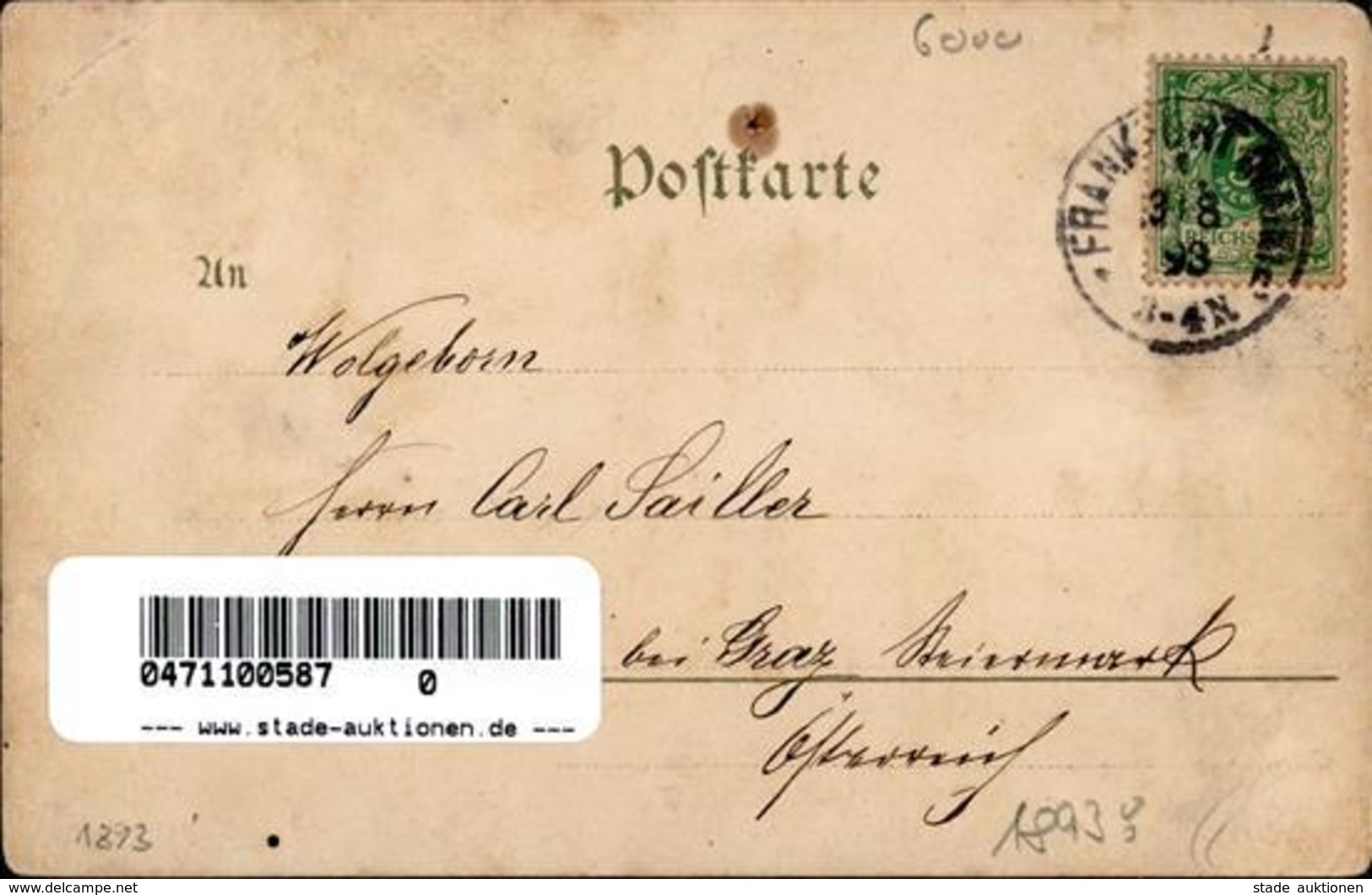 Vorläufer Frankfurt 1893 II (Eckbug, Fleckig) - Ohne Zuordnung