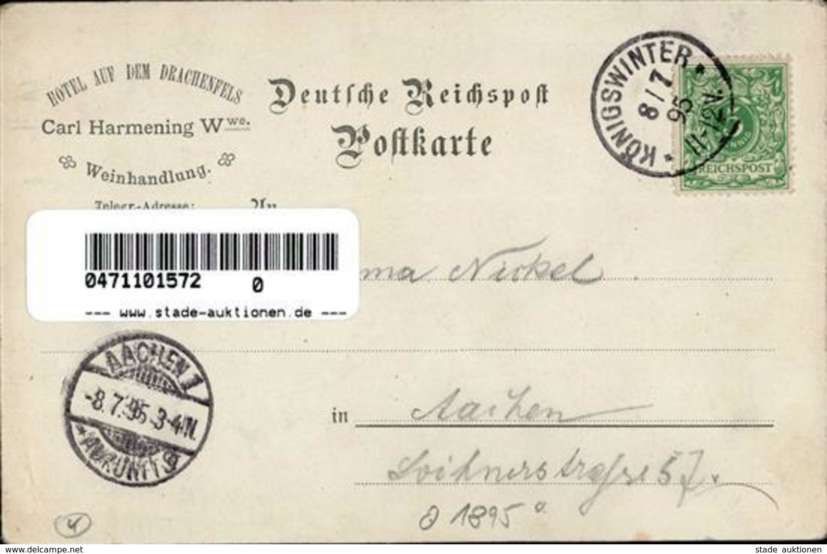 Vorläufer Königswinter (5330) Drachenfels 1895 I-II - Non Classés