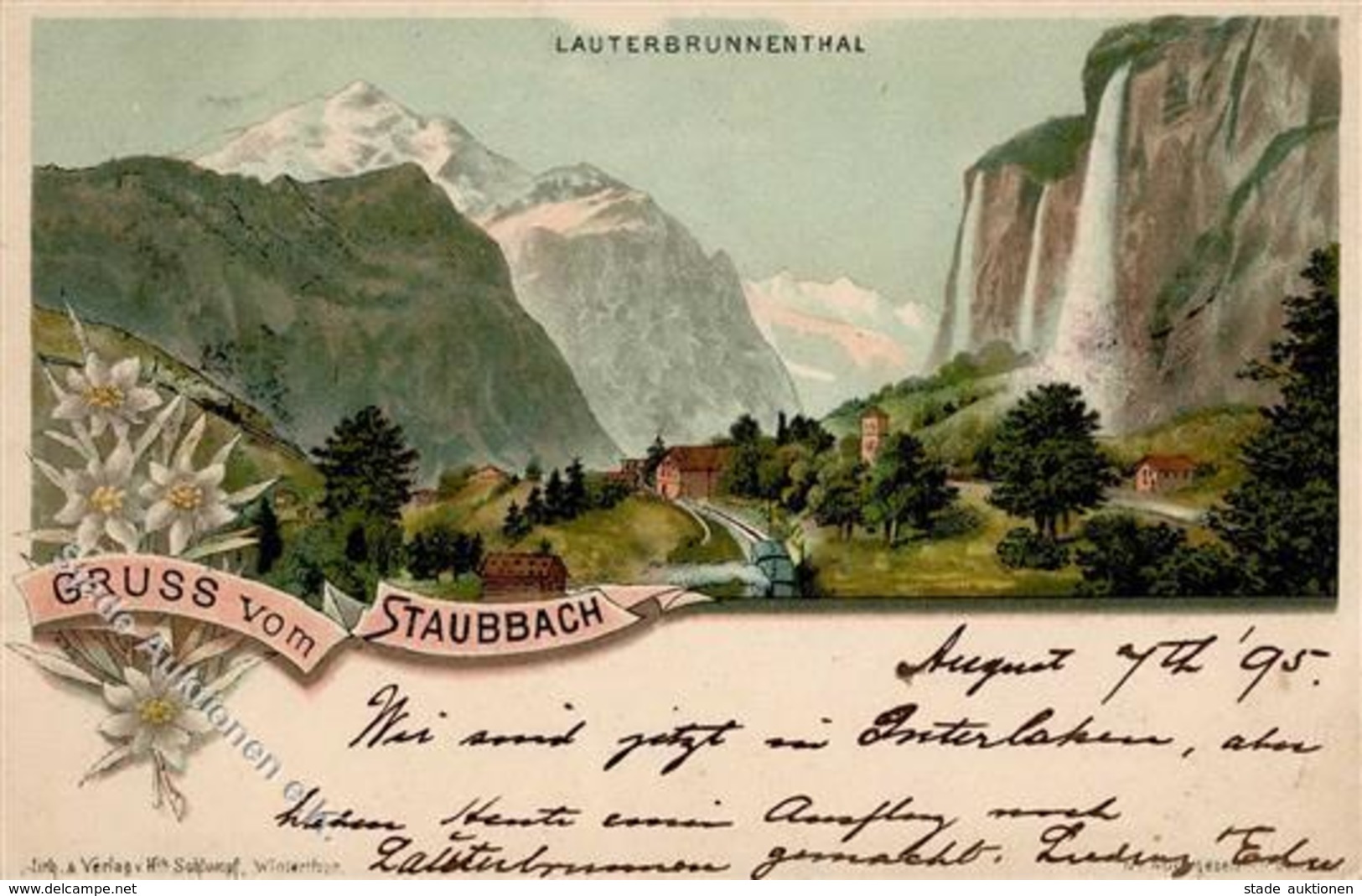 Vorläufer Lauterbrunnen (3822) Schweiz Lithographie 1895 I-II - Non Classés