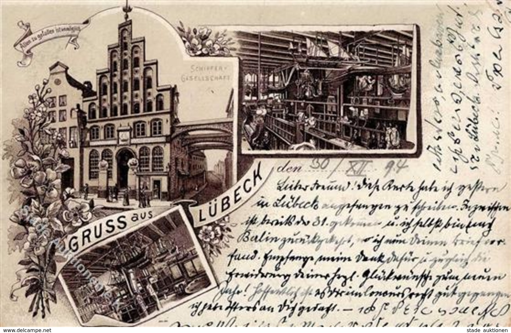 Vorläufer Lübeck (2400) 1895 II (Eckbug, Abgestoßen) - Non Classés