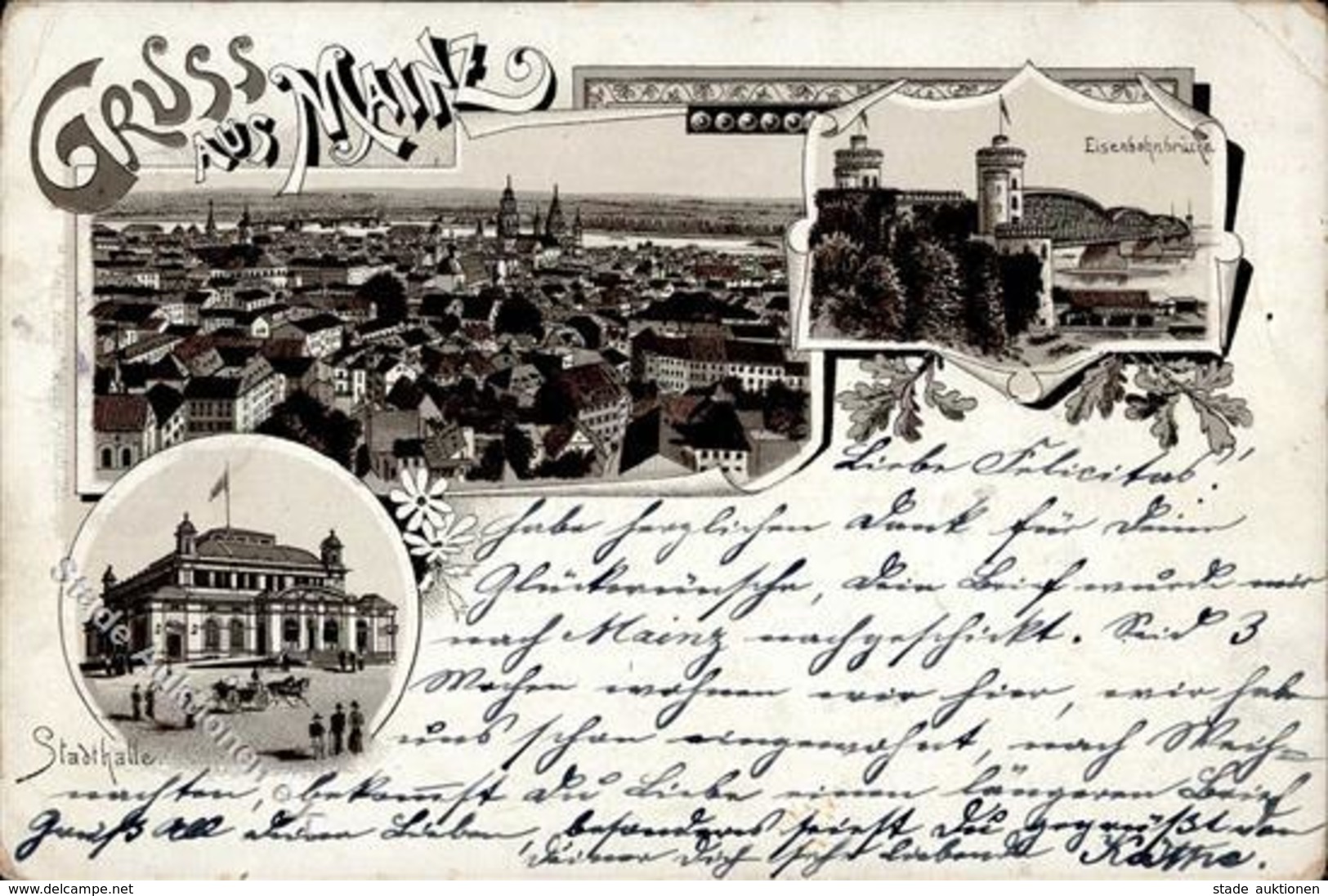 Vorläufer Mainz (6500) 1894 I-II (Eckbug, Abgestoßen) - Non Classés