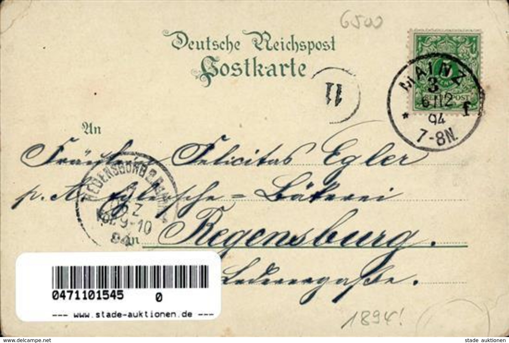Vorläufer Mainz (6500) 1894 I-II (Eckbug, Abgestoßen) - Unclassified