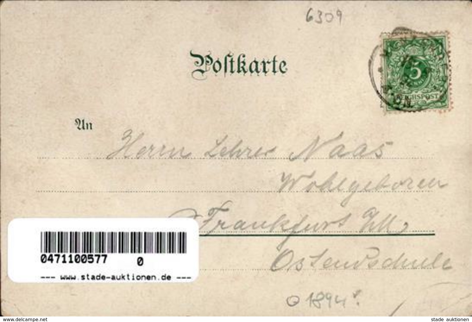 Vorläufer Münzenberg (6309) 1894 I-II (Eckbug) - Non Classés