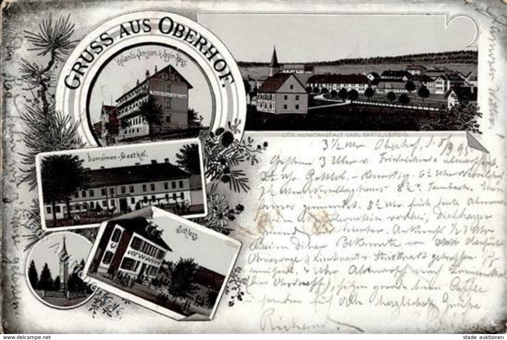 Vorläufer Oberhof (O6055) Pension Holland Gasthaus Domainen 1895 I-II (Ecke Abgestoßen) - Ohne Zuordnung