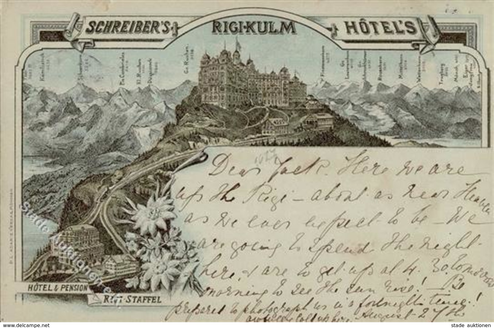 Vorläufer Rigi Kulm (6410) Schweiz 1893 I-II - Unclassified