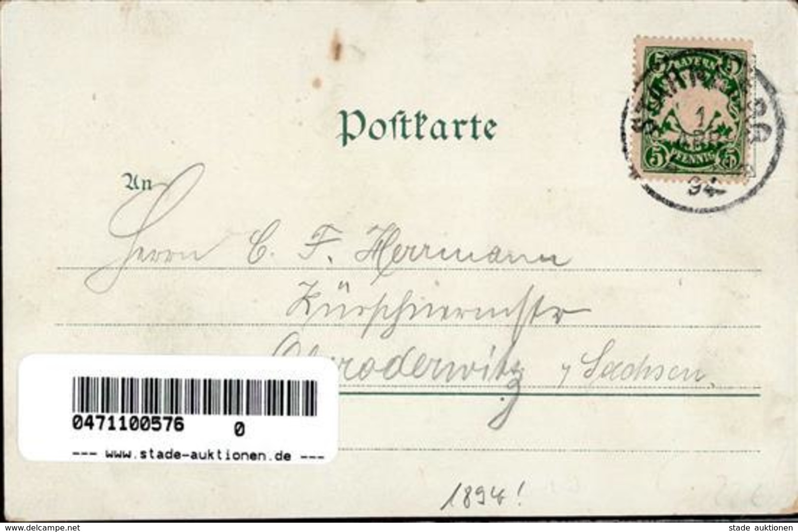 Vorläufer Starnberg (8130) 1894 I-II (Ecke Abgestossen) - Unclassified