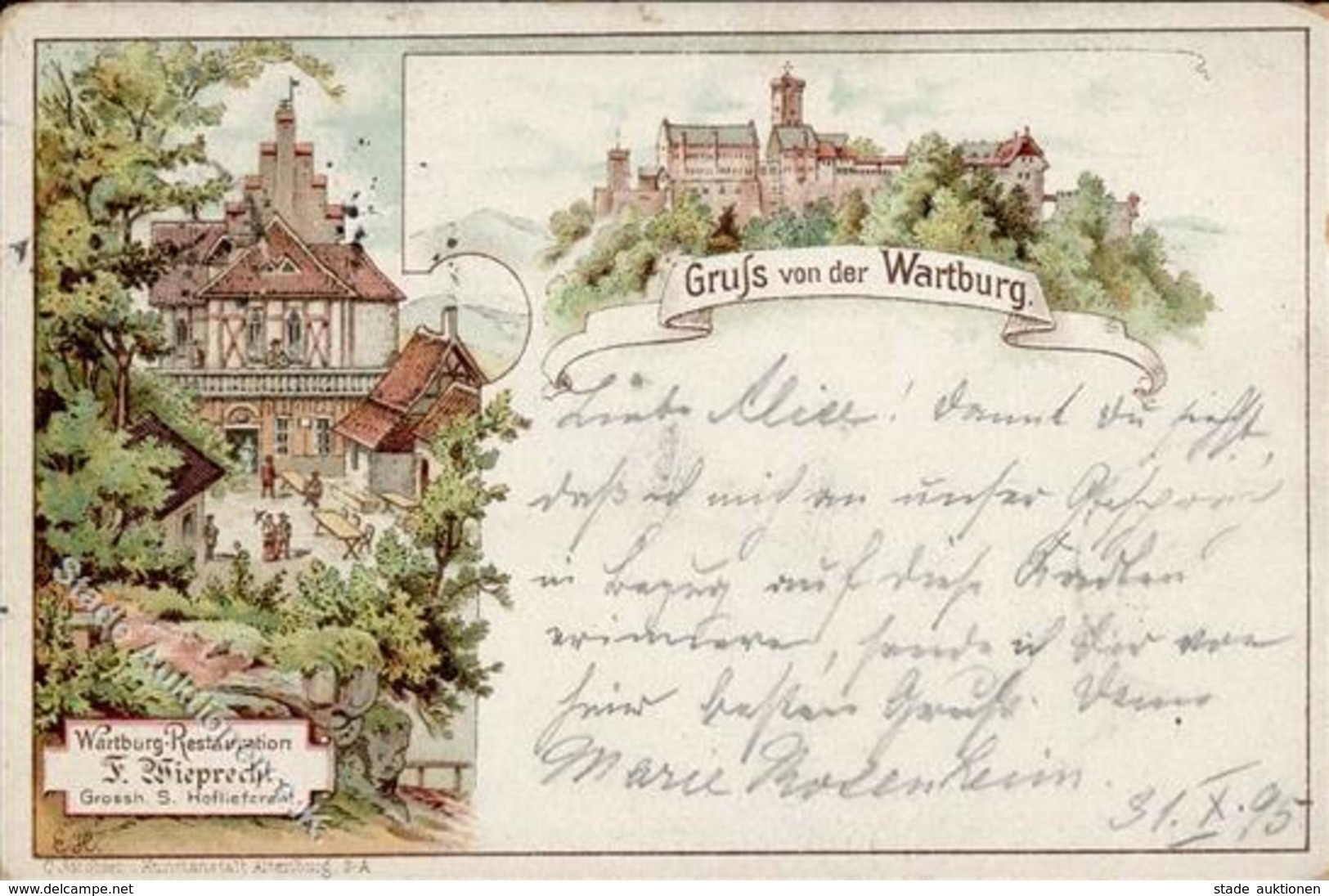 Vorläufer Wartburg (O5321) Gasthaus Von F. Wieprecht 1895 II (abgestoßen) - Unclassified