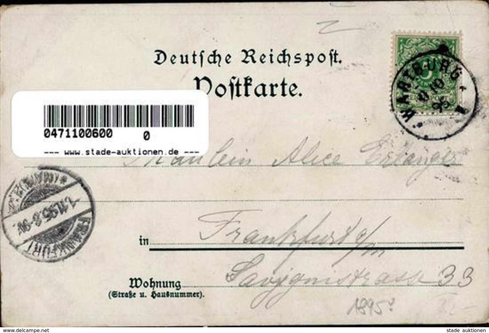 Vorläufer Wartburg (O5321) Gasthaus Von F. Wieprecht 1895 II (abgestoßen) - Unclassified