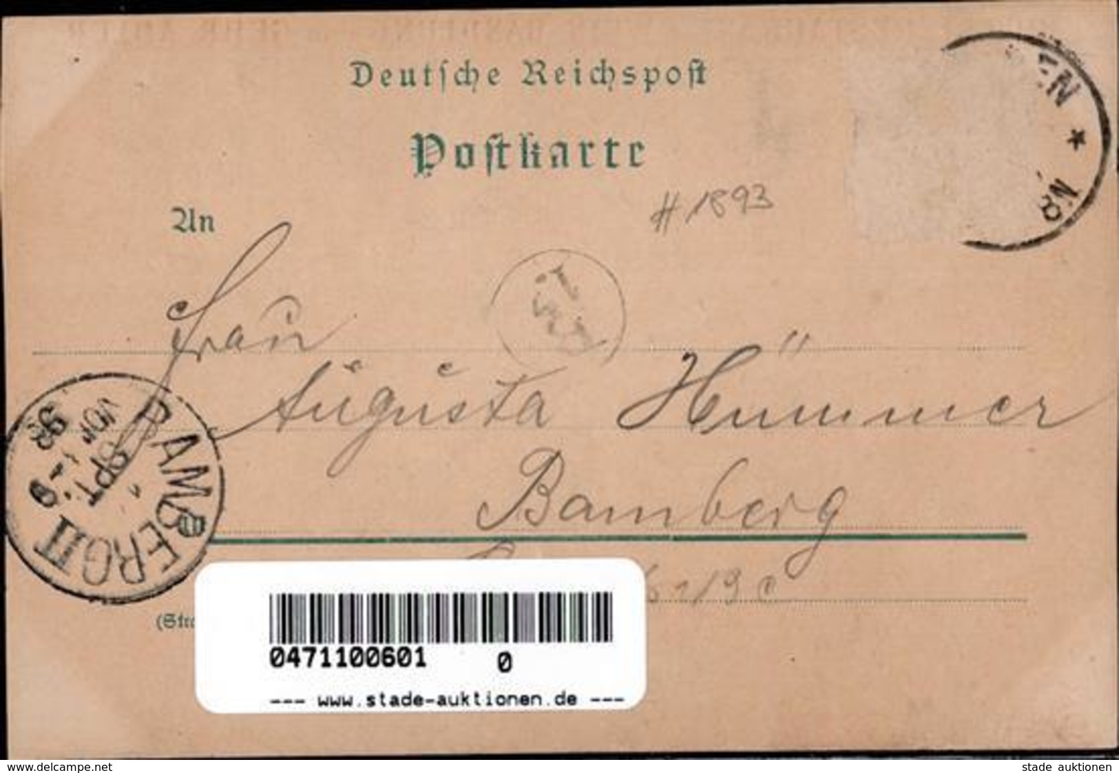 Vorläufer Wiesbaden (6200) Neroberg 1893 II (Marke Entfernt) - Unclassified