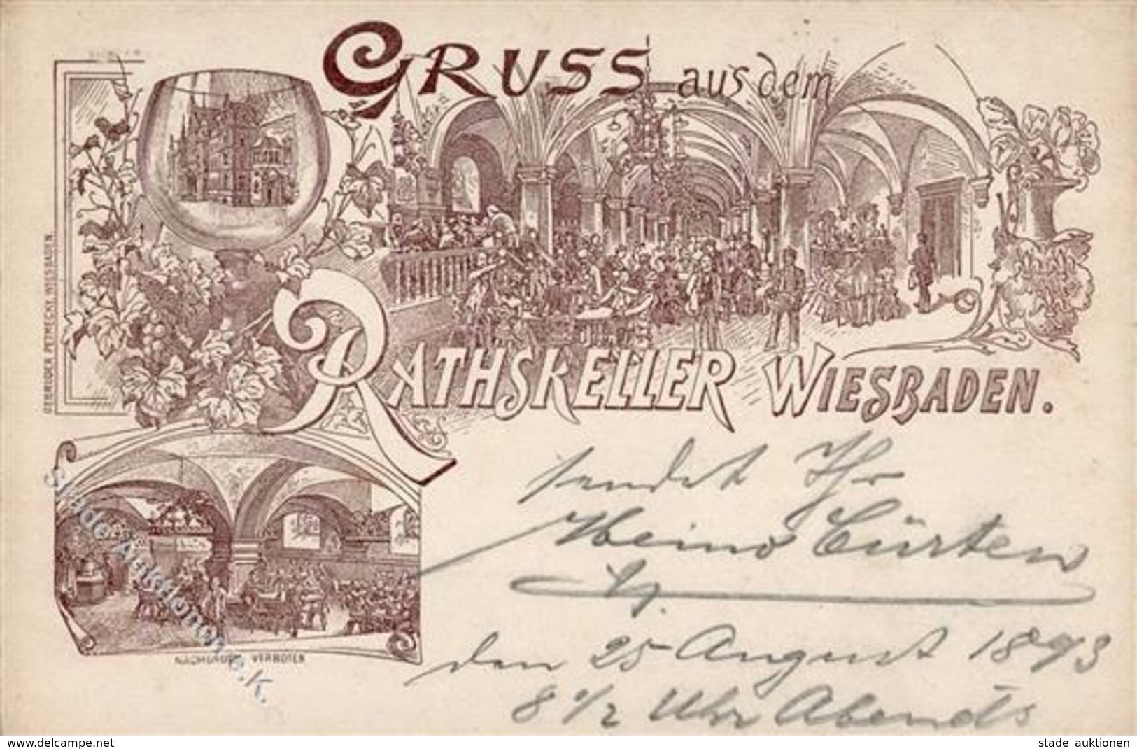 Vorläufer Wiesbaden (6200) Rathskeller 1893 I-II - Unclassified