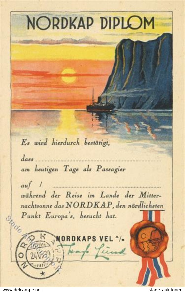 POLAR - Klappkarte (keine Ak) NORDKAP - Reise  1939 I - Unclassified