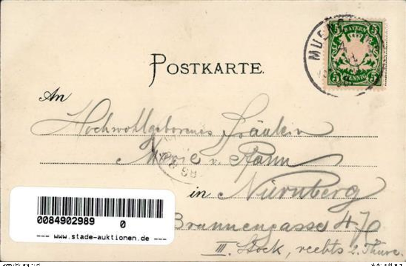 Berggesicht Berchtesgarden Künstlerkarte 1898 I-II - Vertellingen, Fabels & Legenden