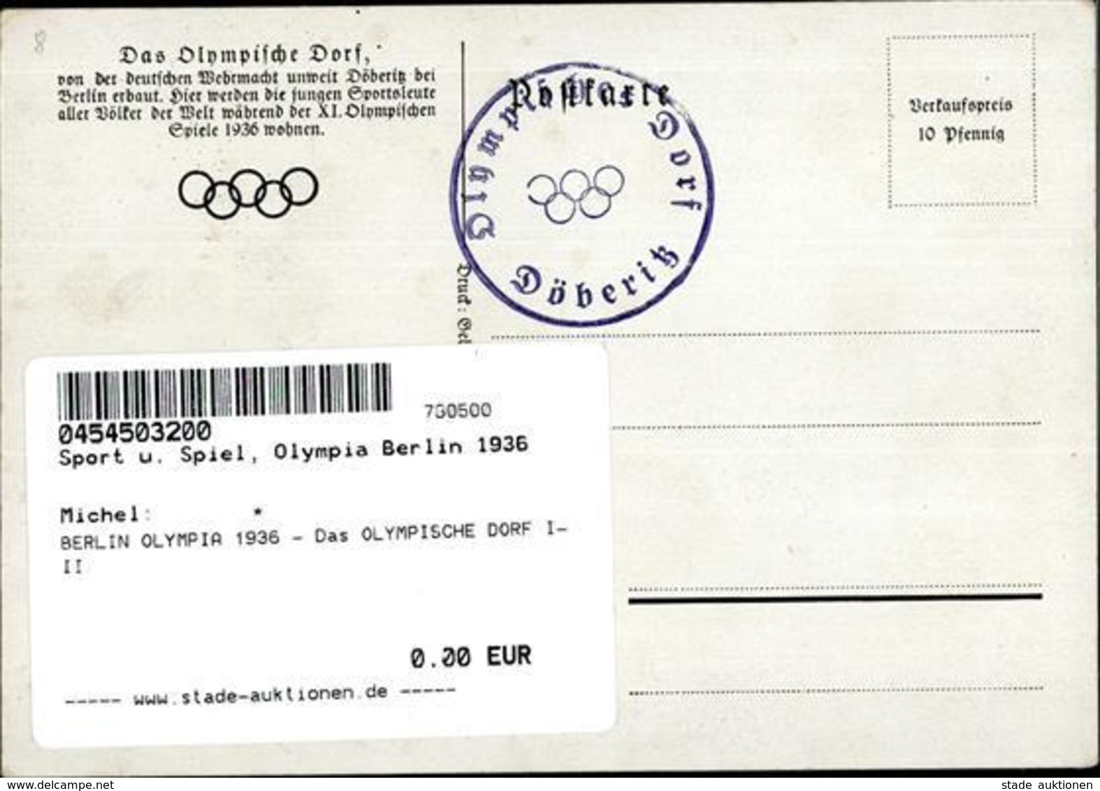 BERLIN OLYMPIA 1936 - Das OLYMPISCHE DORF I-II - Giochi Olimpici