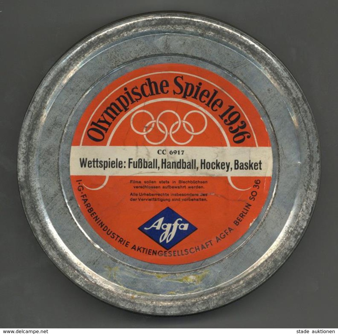 Olympiade 1936 Berlin Original 16 Mm Film Wettspiele Fußball Handball Hockey U. Basket Agfa Berlin - Olympic Games