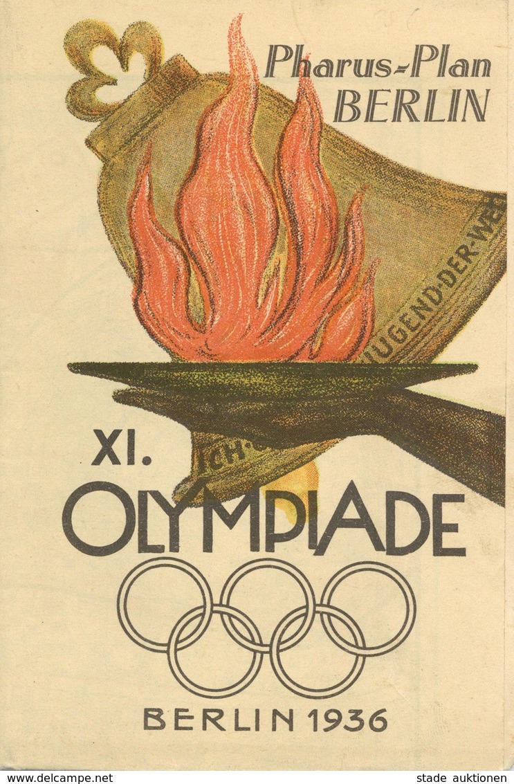 Olympiade 1936 Berlin Pharus Plan I-II - Olympische Spiele