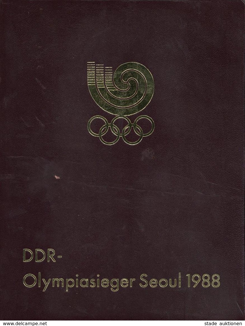Olympiade Sommerspiele 1988 Philatelistische Sportbelege Aller Olympiasieger Der DDR Kassette Mit 34 Belegen Mit Orig. A - Giochi Olimpici