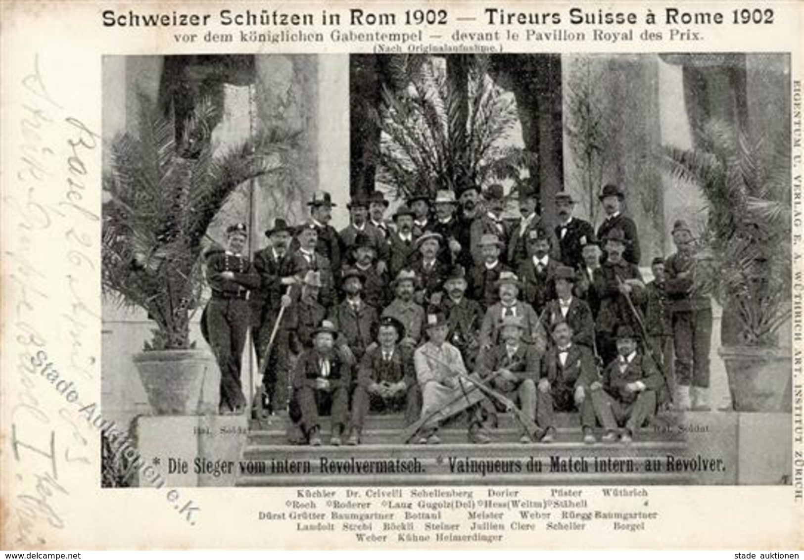 Schützen Schweizer Schützen Im Rom 1903 I-II (fleckig) - Tir (Armes)