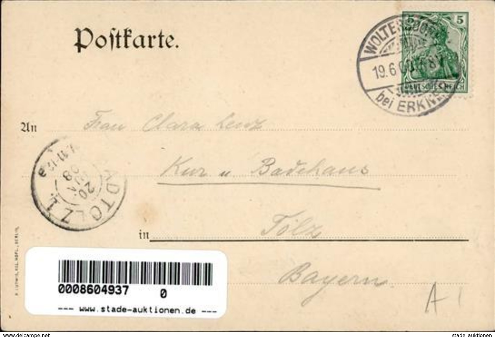 Studentika Berlin (1000) A. T. V. Kurmark 1908 I-II - Non Classificati