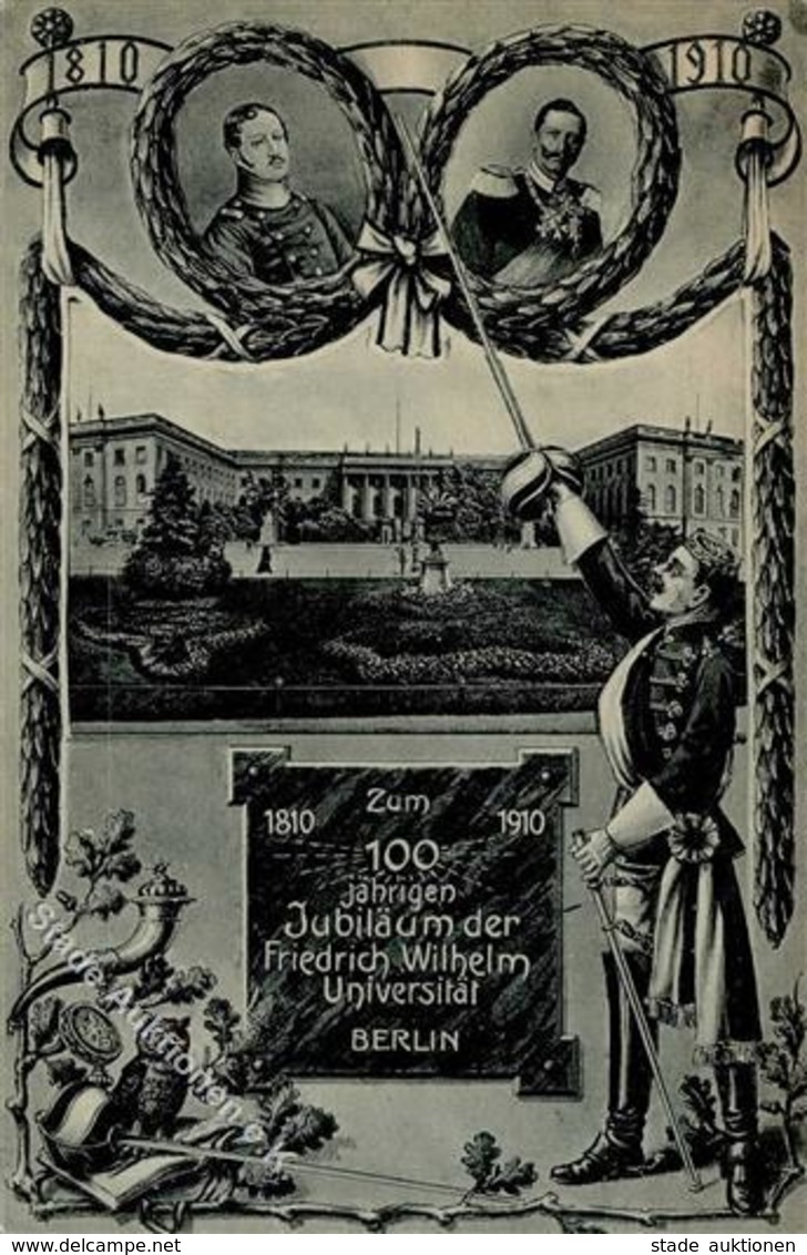 Studentika BERLIN - 100 Jahre Friedrich Wilhelm Universität 1910 I Mit EULE - Non Classificati