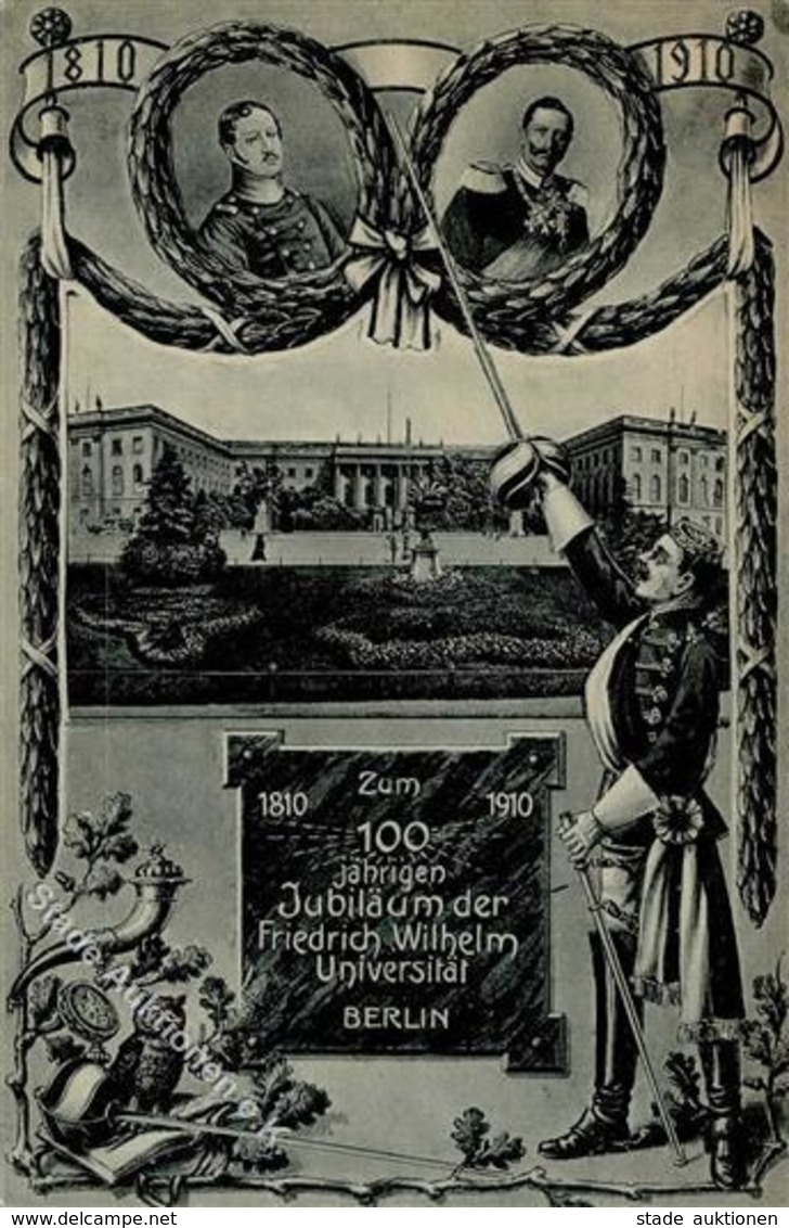 Studentika BERLIN - 100 Jahre Friedrich Wilhelm Universität 1910 I Mit EULE - Non Classés