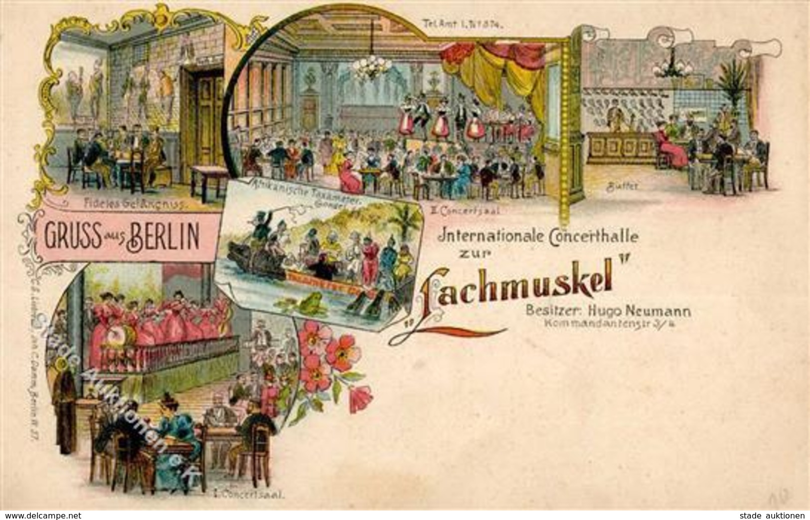 BERLIN (1000) - INT: CONCERTHALLE -Zur LACHMUSKEL- I-II - War 1914-18