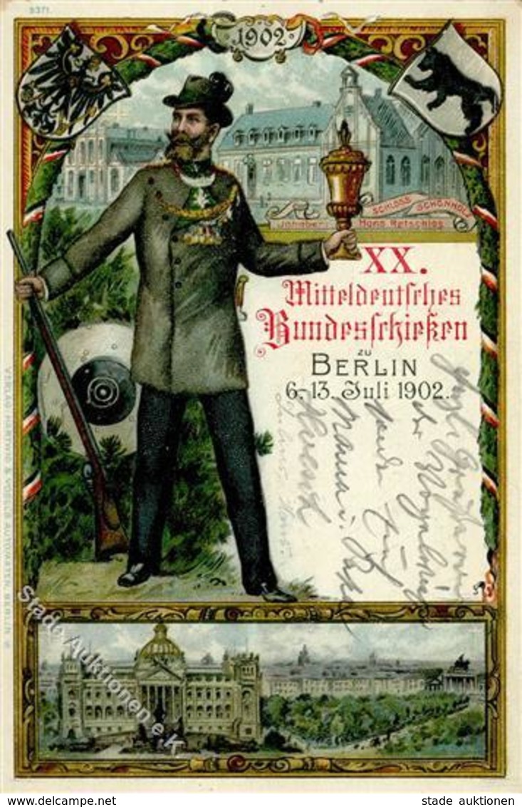 Berlin (1000) 20. Mitteldeutsches Bundesschießen 6.-13. Juli 1902 I-II (Stauchng) - Guerre 1914-18