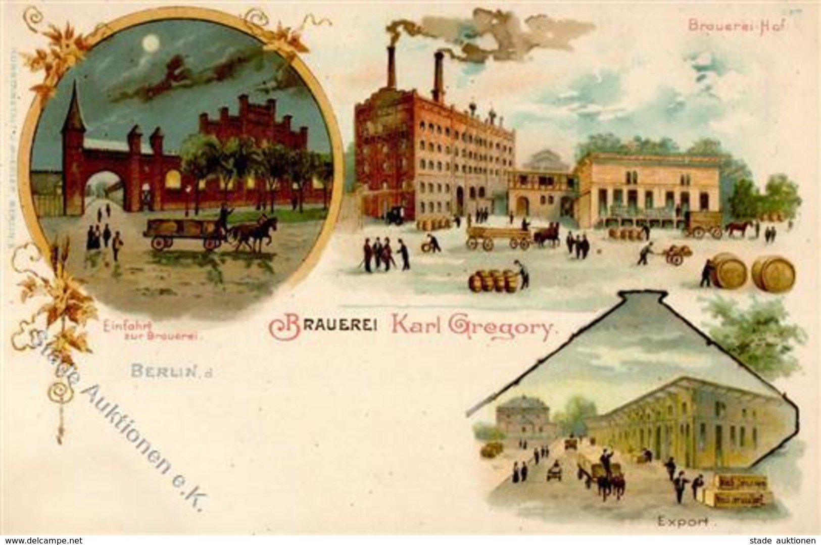 Berlin (1000) Brauerei Karl Gregory I- - Weltkrieg 1914-18