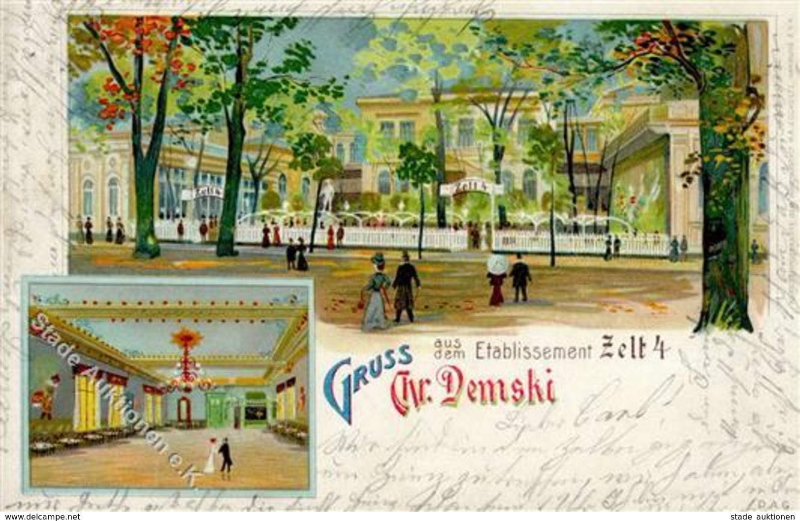 Berlin (1000) Gasthaus Chr. Demski Zelt 4 1903 I-II - War 1914-18