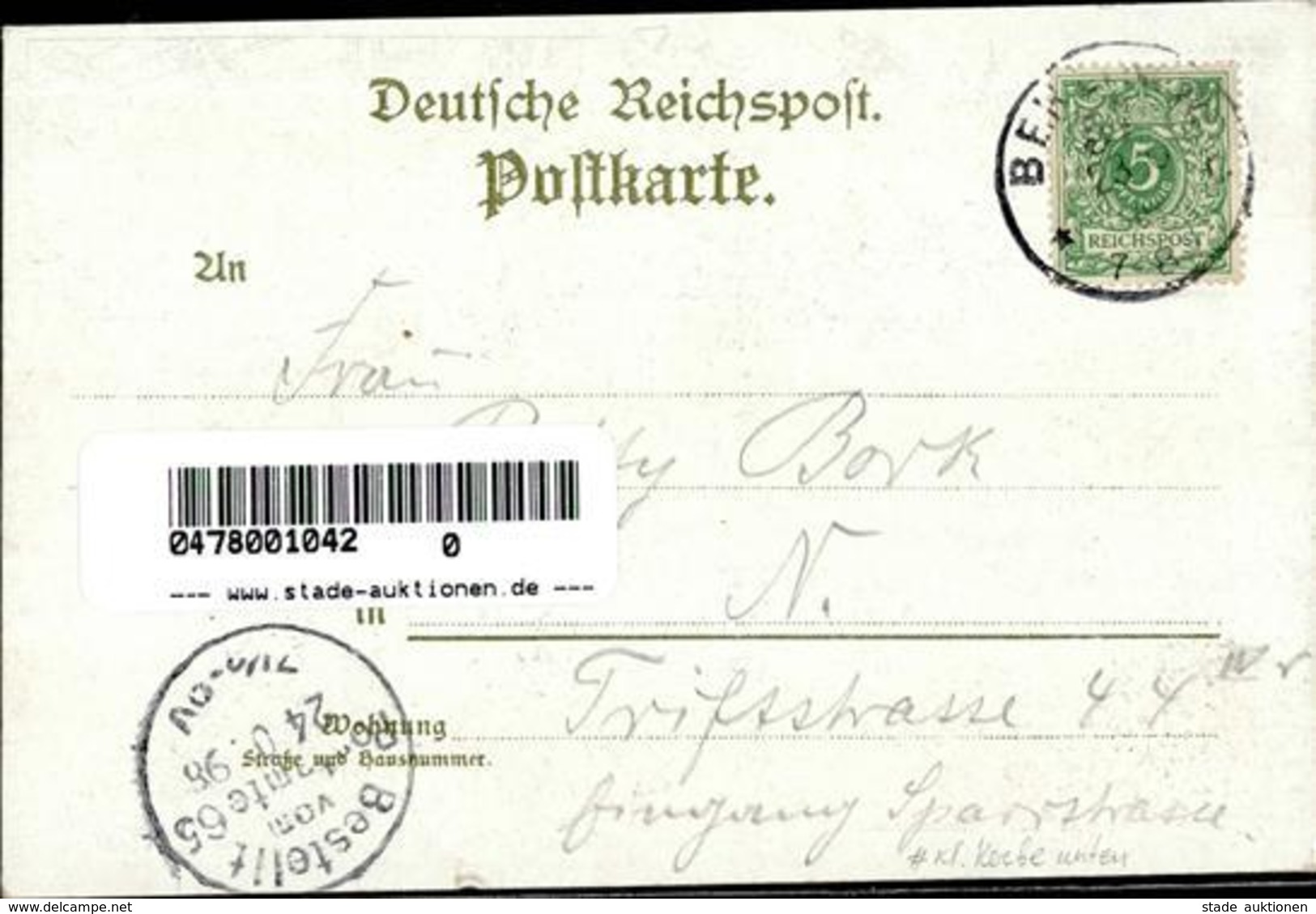 Berlin (1000) Gasthaus Koenigshof 1898 II (Randeinkerbung) - War 1914-18