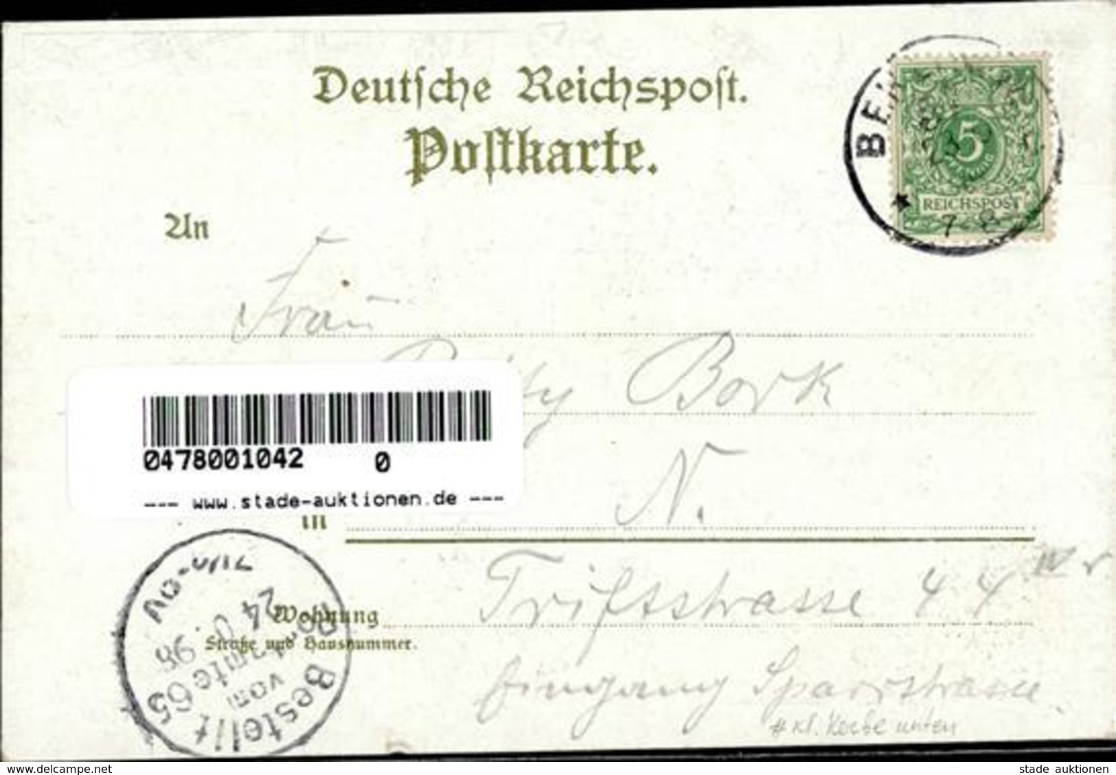 Berlin (1000) Gasthaus Koenigshof 1898 II (Randeinkerbung) - Weltkrieg 1914-18