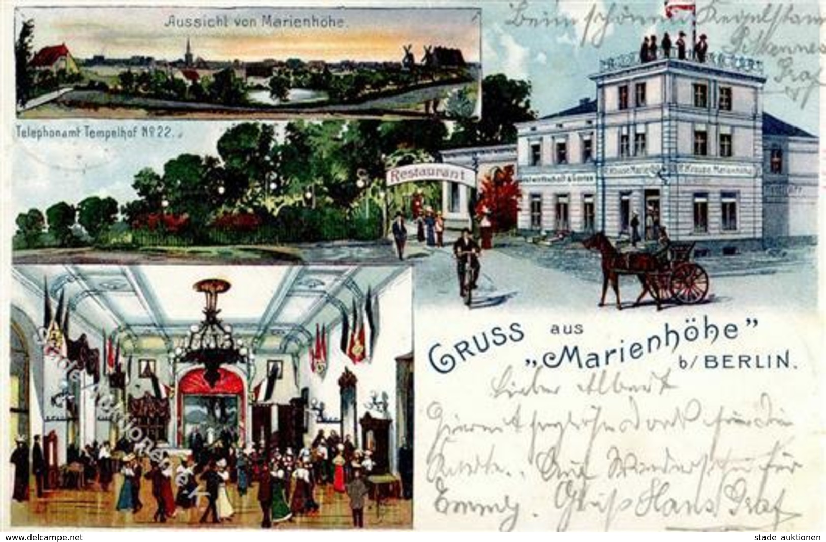 Berlin (1000) Gasthaus Marienhöhe 1899 I-II - Guerre 1914-18