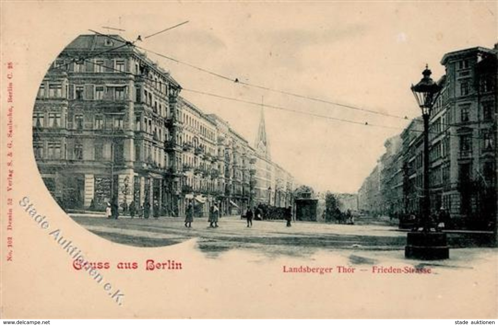 Berlin (1000) Landsberger Thor Friedenstrasse  II (Stauchungen) - Weltkrieg 1914-18
