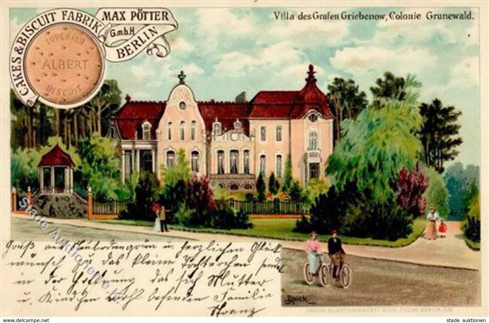 Grunewald (1000) Villa Des Grafen Griebenow Sign. Roick 1900 I-II - War 1914-18