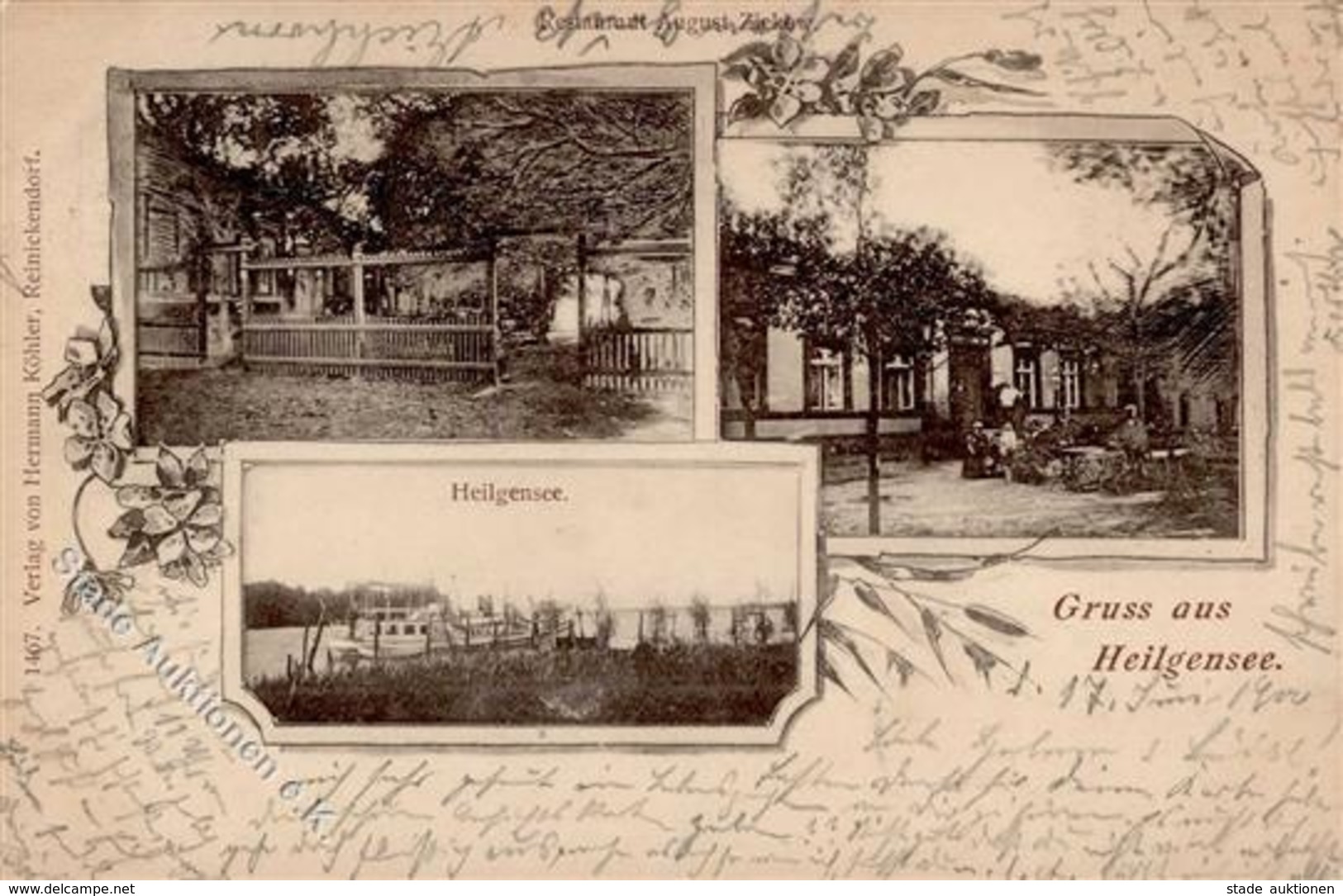 Heiligensee (1000) Gasthaus Ziekow 1900 I- - War 1914-18