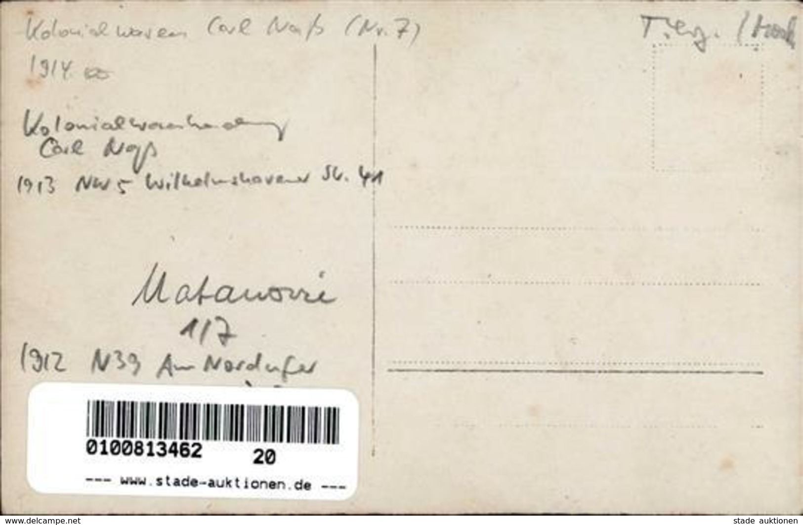 Moabit (1000) Kolonialwarenhandlung Nass Emailleschild Wilhelmshavenerstrasse Foto AK I- - War 1914-18