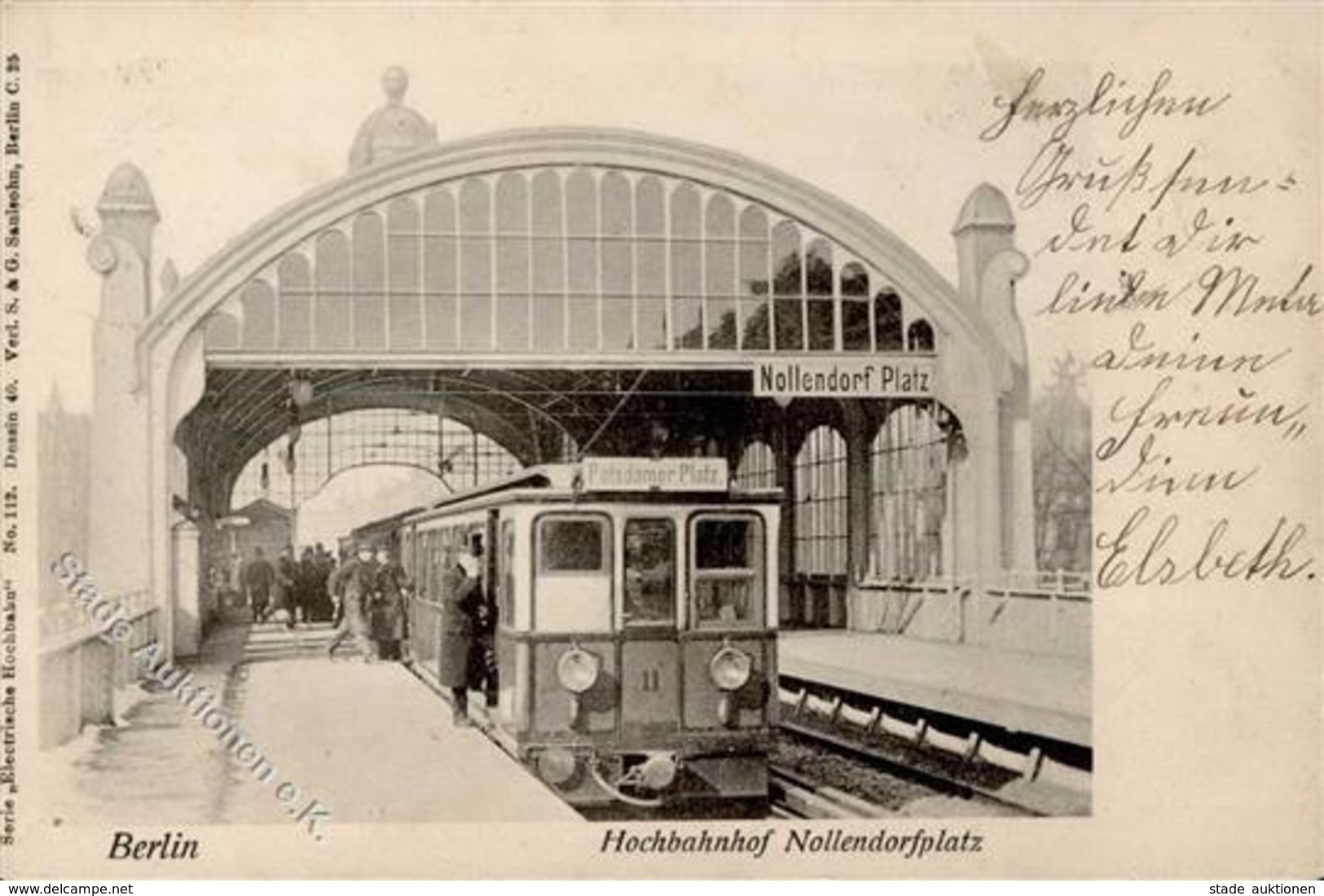 Schöneberg (1000) Hochbahn Bahnhof Nollendorfplatz  1902 I-II - War 1914-18