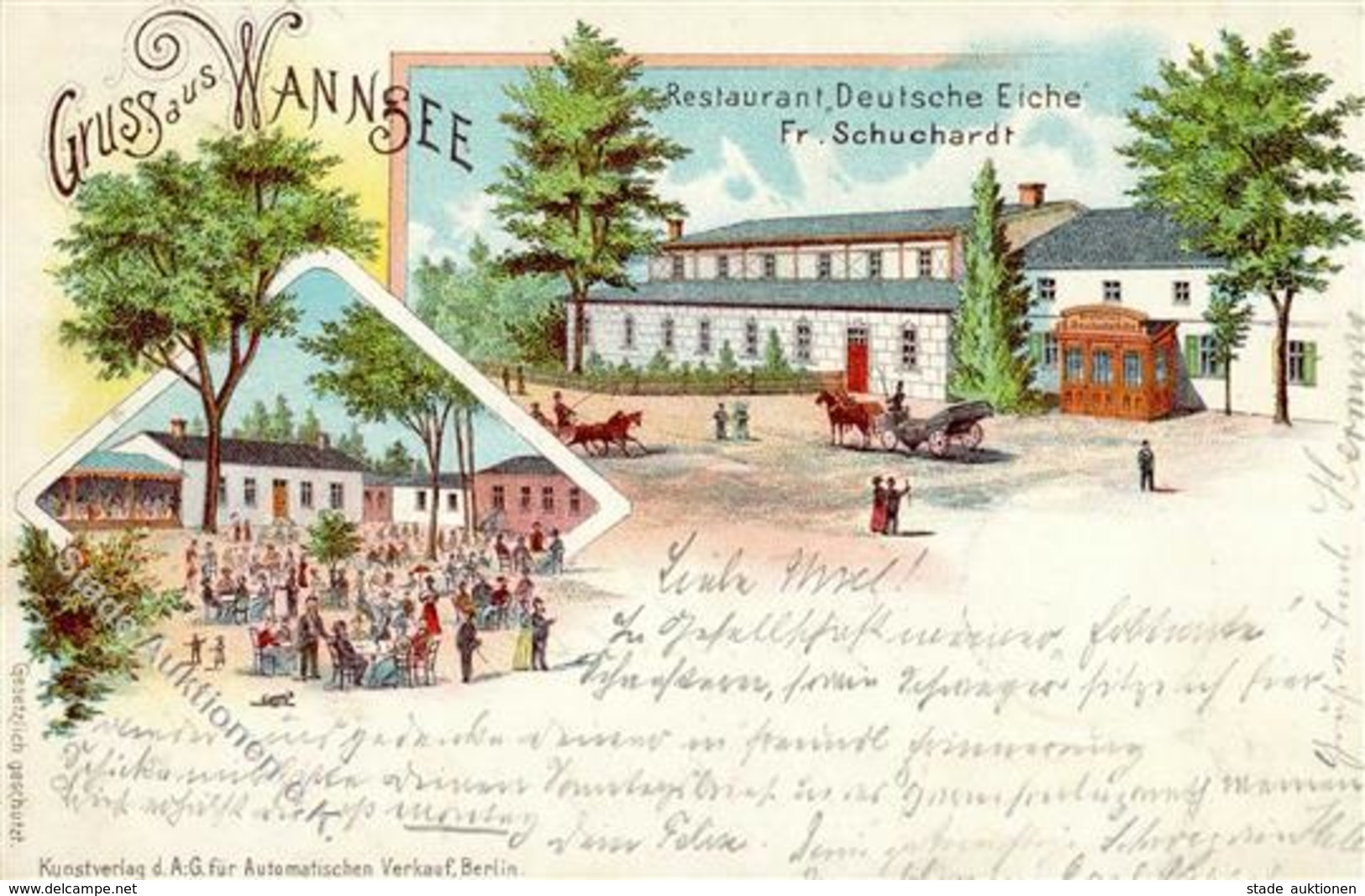 Wannsee (1000) Gasthaus Deutsche Eiche  1898 I-II - Weltkrieg 1914-18